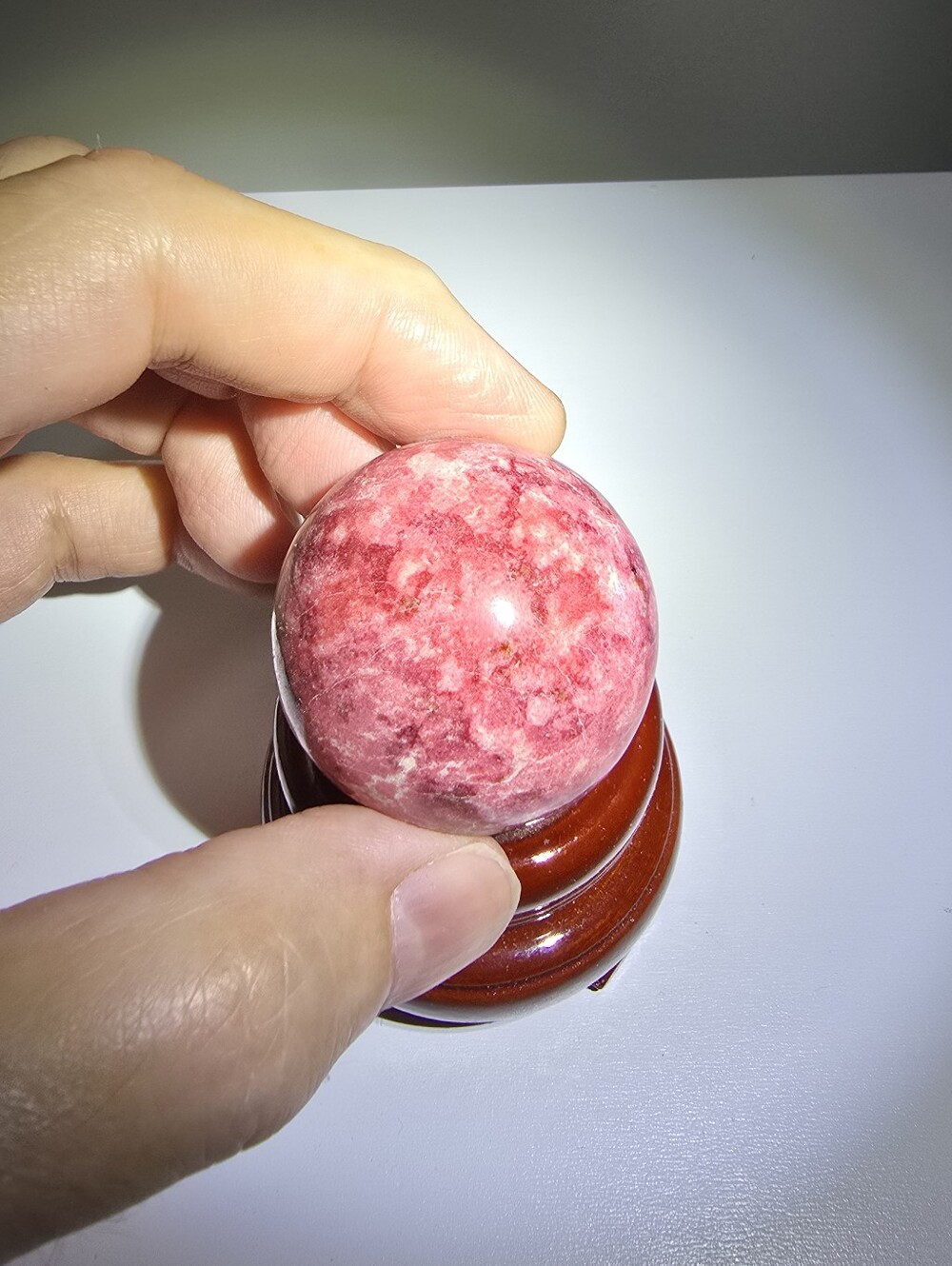 0.2 lbs Thulite Crystal Sphere #C 40 mm